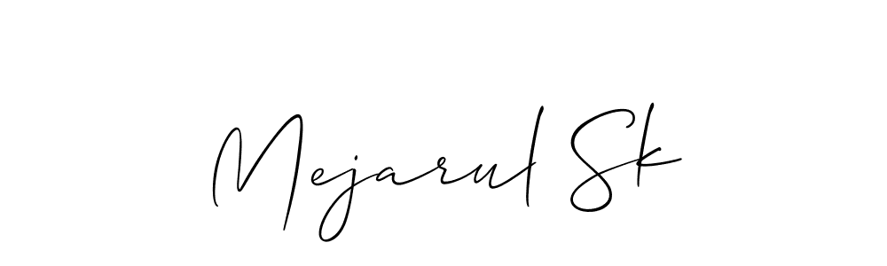 How to make Mejarul Sk name signature. Use Allison_Script style for creating short signs online. This is the latest handwritten sign. Mejarul Sk signature style 2 images and pictures png