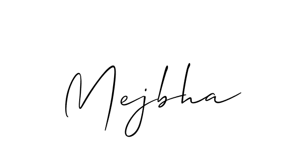 How to make Mejbha name signature. Use Allison_Script style for creating short signs online. This is the latest handwritten sign. Mejbha signature style 2 images and pictures png