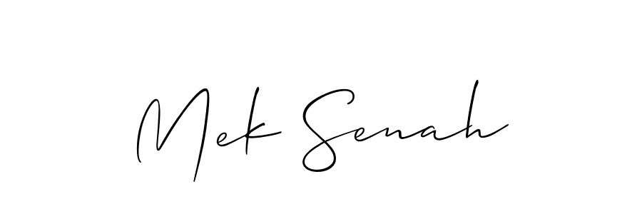 Once you've used our free online signature maker to create your best signature Allison_Script style, it's time to enjoy all of the benefits that Mek Senah name signing documents. Mek Senah signature style 2 images and pictures png