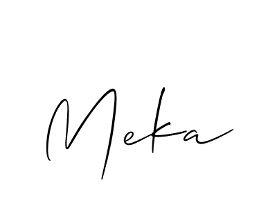 How to make Meka name signature. Use Allison_Script style for creating short signs online. This is the latest handwritten sign. Meka signature style 2 images and pictures png