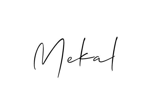 Make a beautiful signature design for name Mekal. With this signature (Allison_Script) style, you can create a handwritten signature for free. Mekal signature style 2 images and pictures png