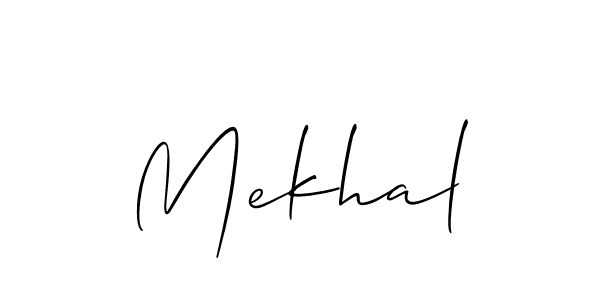 Create a beautiful signature design for name Mekhal. With this signature (Allison_Script) fonts, you can make a handwritten signature for free. Mekhal signature style 2 images and pictures png