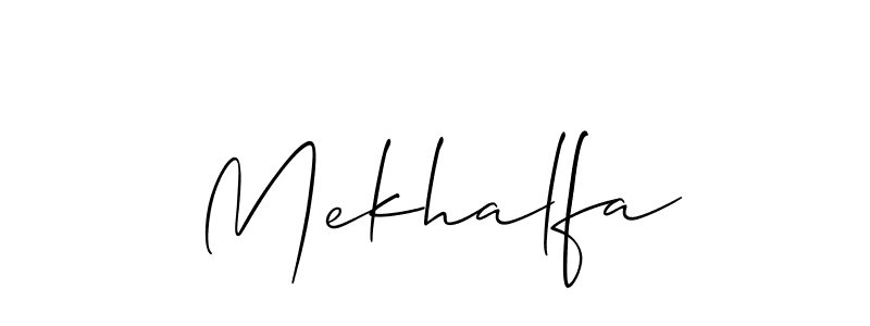 How to make Mekhalfa name signature. Use Allison_Script style for creating short signs online. This is the latest handwritten sign. Mekhalfa signature style 2 images and pictures png