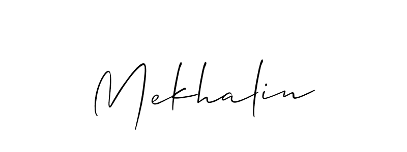 Create a beautiful signature design for name Mekhalin. With this signature (Allison_Script) fonts, you can make a handwritten signature for free. Mekhalin signature style 2 images and pictures png