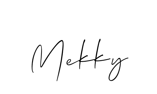 Mekky stylish signature style. Best Handwritten Sign (Allison_Script) for my name. Handwritten Signature Collection Ideas for my name Mekky. Mekky signature style 2 images and pictures png