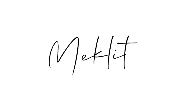 Similarly Allison_Script is the best handwritten signature design. Signature creator online .You can use it as an online autograph creator for name Meklit. Meklit signature style 2 images and pictures png
