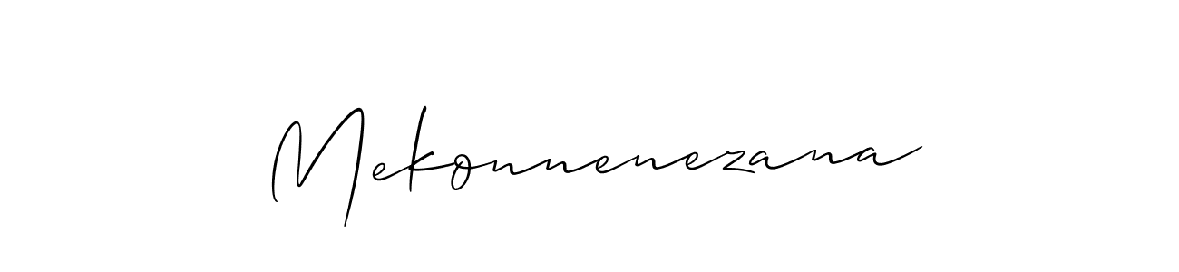 How to make Mekonnenezana signature? Allison_Script is a professional autograph style. Create handwritten signature for Mekonnenezana name. Mekonnenezana signature style 2 images and pictures png