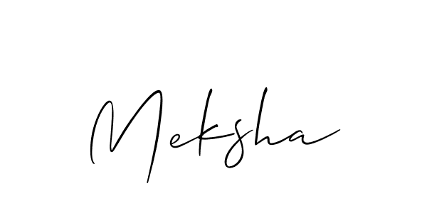 Also You can easily find your signature by using the search form. We will create Meksha name handwritten signature images for you free of cost using Allison_Script sign style. Meksha signature style 2 images and pictures png