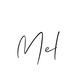 Make a beautiful signature design for name Mel. With this signature (Allison_Script) style, you can create a handwritten signature for free. Mel signature style 2 images and pictures png