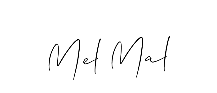 How to make Mel Mal signature? Allison_Script is a professional autograph style. Create handwritten signature for Mel Mal name. Mel Mal signature style 2 images and pictures png