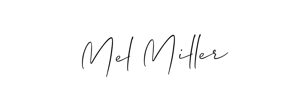 Also You can easily find your signature by using the search form. We will create Mel Miller name handwritten signature images for you free of cost using Allison_Script sign style. Mel Miller signature style 2 images and pictures png