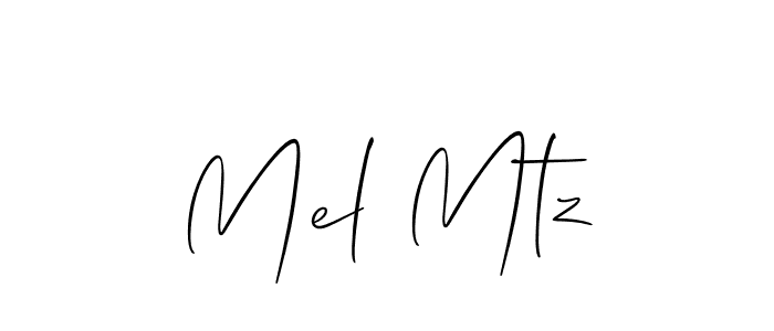 Mel Mtz stylish signature style. Best Handwritten Sign (Allison_Script) for my name. Handwritten Signature Collection Ideas for my name Mel Mtz. Mel Mtz signature style 2 images and pictures png