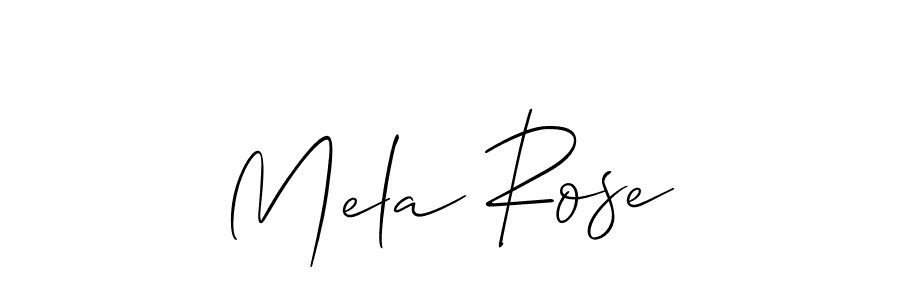 Also we have Mela Rose name is the best signature style. Create professional handwritten signature collection using Allison_Script autograph style. Mela Rose signature style 2 images and pictures png