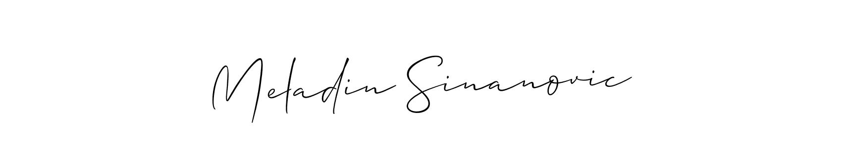 How to make Meladin Sinanovic signature? Allison_Script is a professional autograph style. Create handwritten signature for Meladin Sinanovic name. Meladin Sinanovic signature style 2 images and pictures png