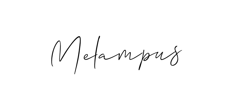 Allison_Script is a professional signature style that is perfect for those who want to add a touch of class to their signature. It is also a great choice for those who want to make their signature more unique. Get Melampus name to fancy signature for free. Melampus signature style 2 images and pictures png