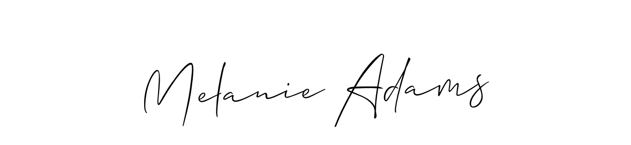 Create a beautiful signature design for name Melanie Adams. With this signature (Allison_Script) fonts, you can make a handwritten signature for free. Melanie Adams signature style 2 images and pictures png