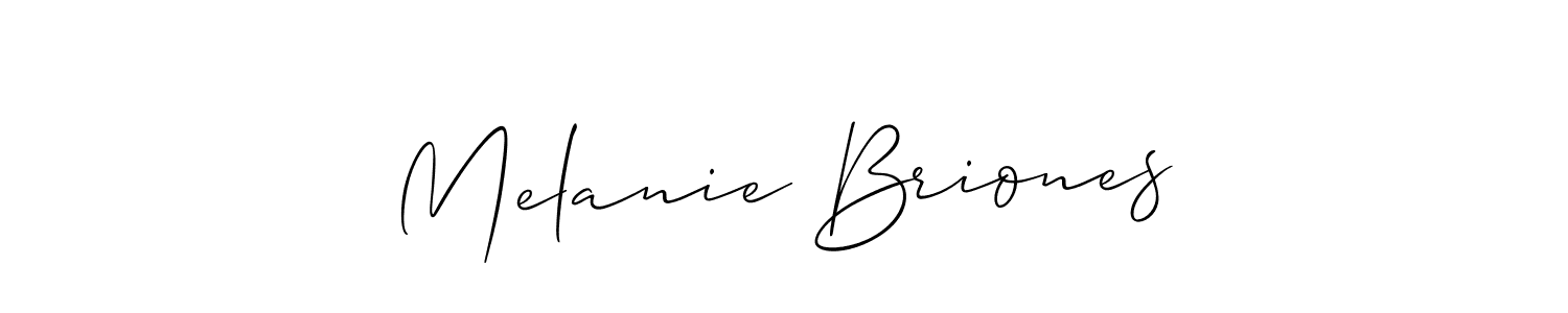 Design your own signature with our free online signature maker. With this signature software, you can create a handwritten (Allison_Script) signature for name Melanie Briones. Melanie Briones signature style 2 images and pictures png