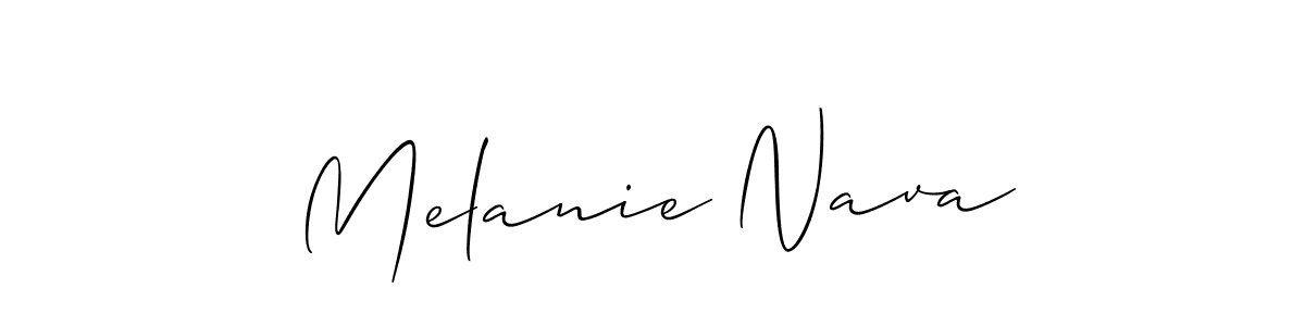 The best way (Allison_Script) to make a short signature is to pick only two or three words in your name. The name Melanie Nava include a total of six letters. For converting this name. Melanie Nava signature style 2 images and pictures png