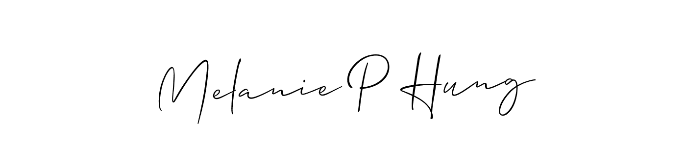 You should practise on your own different ways (Allison_Script) to write your name (Melanie P Hung) in signature. don't let someone else do it for you. Melanie P Hung signature style 2 images and pictures png