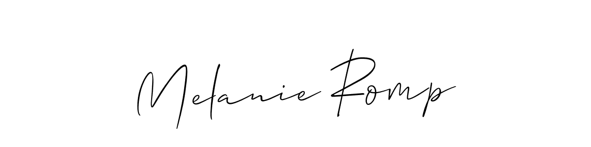 This is the best signature style for the Melanie Romp name. Also you like these signature font (Allison_Script). Mix name signature. Melanie Romp signature style 2 images and pictures png