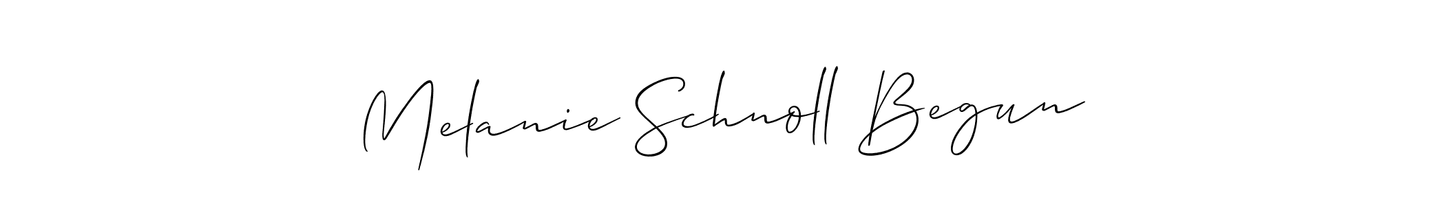 if you are searching for the best signature style for your name Melanie Schnoll Begun. so please give up your signature search. here we have designed multiple signature styles  using Allison_Script. Melanie Schnoll Begun signature style 2 images and pictures png