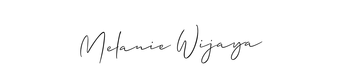 Make a short Melanie Wijaya signature style. Manage your documents anywhere anytime using Allison_Script. Create and add eSignatures, submit forms, share and send files easily. Melanie Wijaya signature style 2 images and pictures png