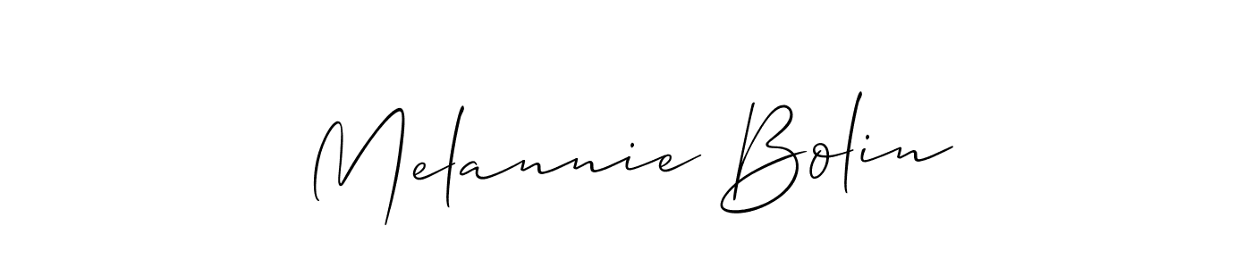 Create a beautiful signature design for name Melannie Bolin. With this signature (Allison_Script) fonts, you can make a handwritten signature for free. Melannie Bolin signature style 2 images and pictures png