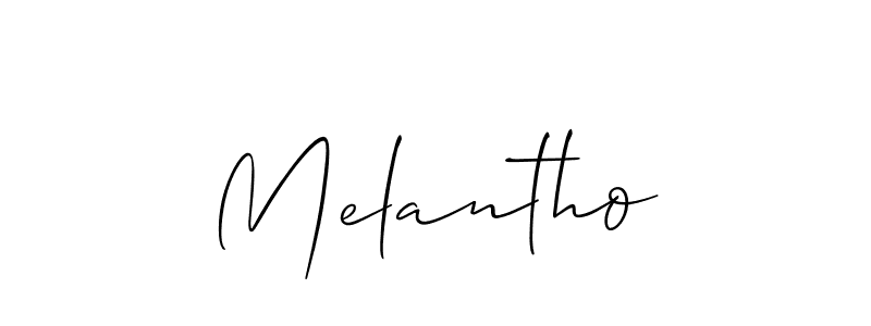 Make a beautiful signature design for name Melantho. With this signature (Allison_Script) style, you can create a handwritten signature for free. Melantho signature style 2 images and pictures png