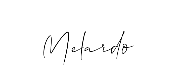 How to make Melardo signature? Allison_Script is a professional autograph style. Create handwritten signature for Melardo name. Melardo signature style 2 images and pictures png