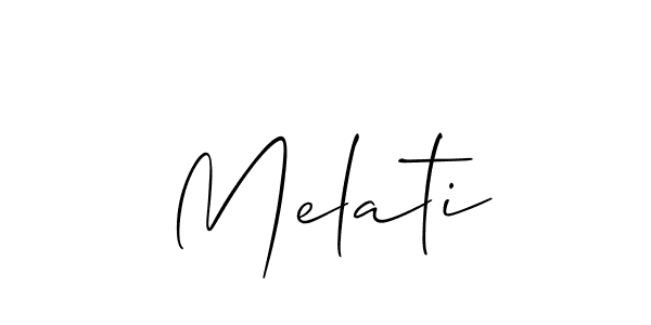 Make a short Melati signature style. Manage your documents anywhere anytime using Allison_Script. Create and add eSignatures, submit forms, share and send files easily. Melati signature style 2 images and pictures png