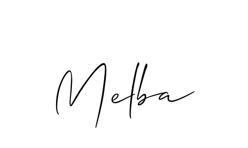 Make a beautiful signature design for name Melba. With this signature (Allison_Script) style, you can create a handwritten signature for free. Melba signature style 2 images and pictures png