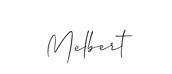 Melbert stylish signature style. Best Handwritten Sign (Allison_Script) for my name. Handwritten Signature Collection Ideas for my name Melbert. Melbert signature style 2 images and pictures png