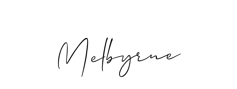 Make a beautiful signature design for name Melbyrne. With this signature (Allison_Script) style, you can create a handwritten signature for free. Melbyrne signature style 2 images and pictures png