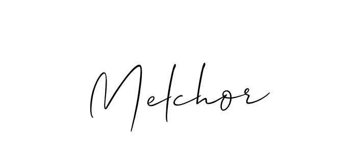 Design your own signature with our free online signature maker. With this signature software, you can create a handwritten (Allison_Script) signature for name Melchor. Melchor signature style 2 images and pictures png