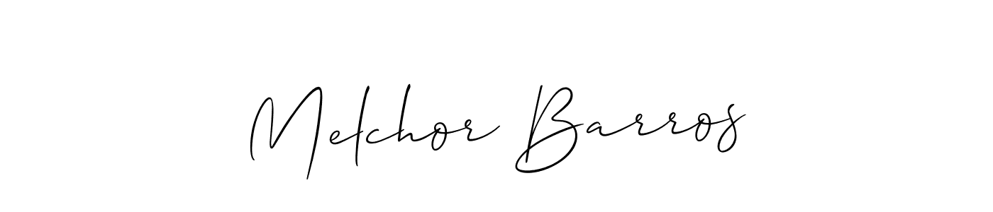 Melchor Barros stylish signature style. Best Handwritten Sign (Allison_Script) for my name. Handwritten Signature Collection Ideas for my name Melchor Barros. Melchor Barros signature style 2 images and pictures png