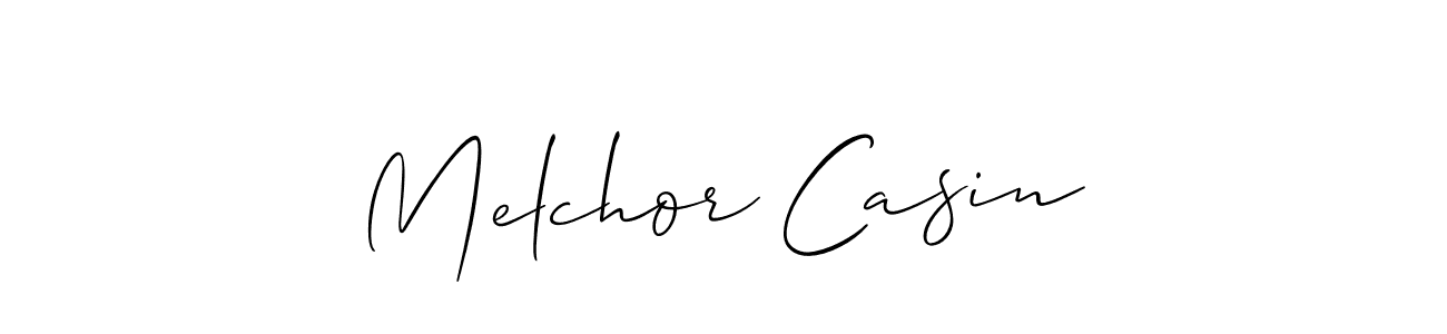 Allison_Script is a professional signature style that is perfect for those who want to add a touch of class to their signature. It is also a great choice for those who want to make their signature more unique. Get Melchor Casin name to fancy signature for free. Melchor Casin signature style 2 images and pictures png