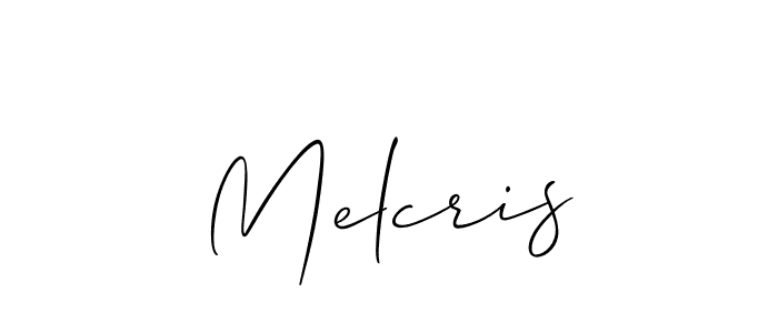 Best and Professional Signature Style for Melcris. Allison_Script Best Signature Style Collection. Melcris signature style 2 images and pictures png