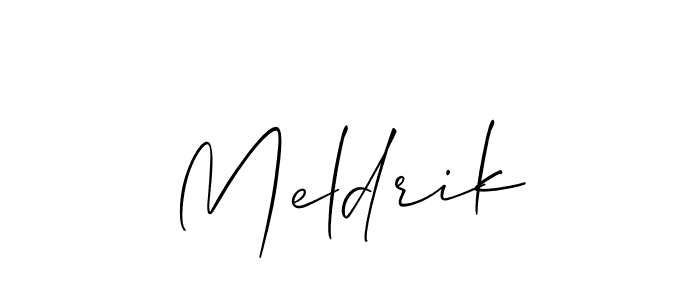 Create a beautiful signature design for name Meldrik. With this signature (Allison_Script) fonts, you can make a handwritten signature for free. Meldrik signature style 2 images and pictures png