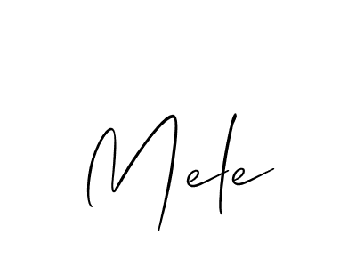 Make a beautiful signature design for name Mele. With this signature (Allison_Script) style, you can create a handwritten signature for free. Mele signature style 2 images and pictures png