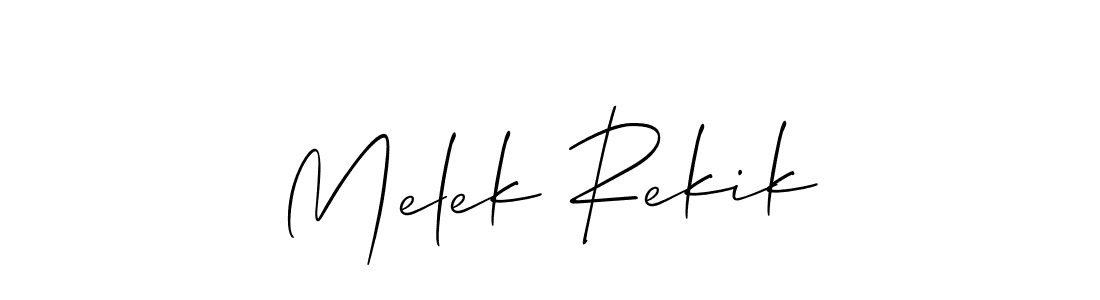 How to make Melek Rekik signature? Allison_Script is a professional autograph style. Create handwritten signature for Melek Rekik name. Melek Rekik signature style 2 images and pictures png
