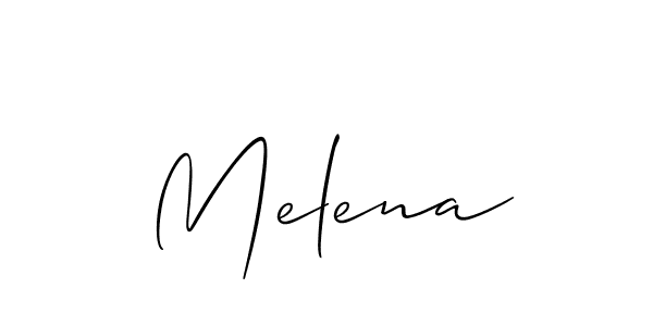 How to make Melena signature? Allison_Script is a professional autograph style. Create handwritten signature for Melena name. Melena signature style 2 images and pictures png