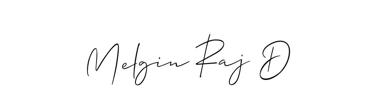 How to make Melgin Raj D signature? Allison_Script is a professional autograph style. Create handwritten signature for Melgin Raj D name. Melgin Raj D signature style 2 images and pictures png