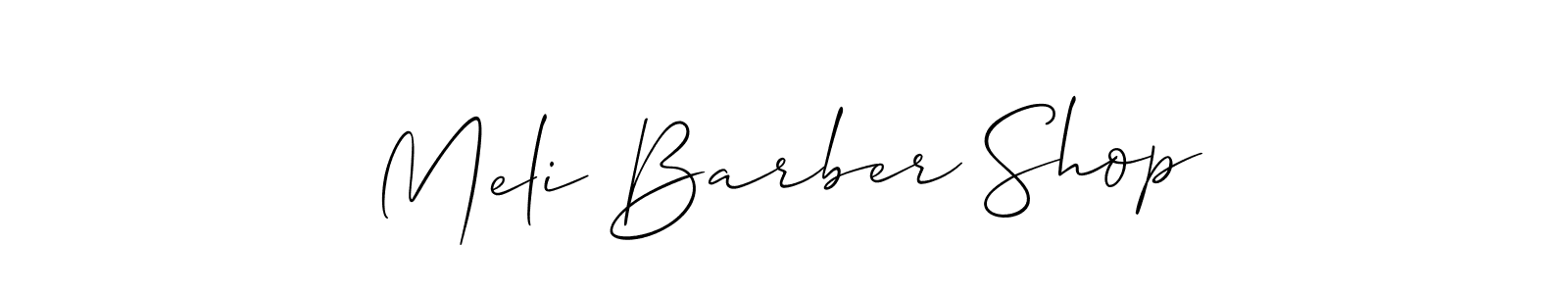 Check out images of Autograph of Meli Barber Shop name. Actor Meli Barber Shop Signature Style. Allison_Script is a professional sign style online. Meli Barber Shop signature style 2 images and pictures png