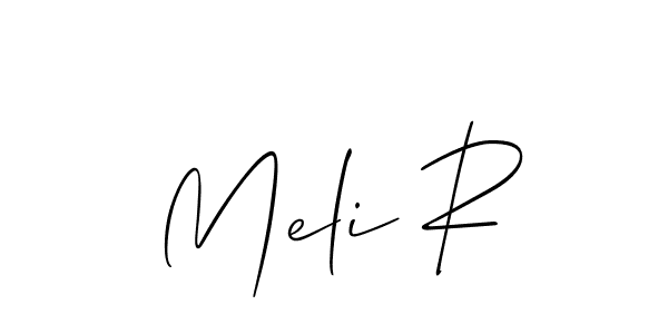 Create a beautiful signature design for name Meli R. With this signature (Allison_Script) fonts, you can make a handwritten signature for free. Meli R signature style 2 images and pictures png
