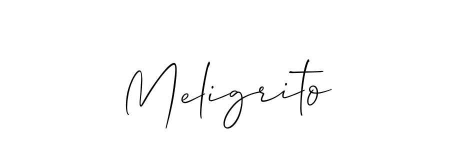 How to make Meligrito signature? Allison_Script is a professional autograph style. Create handwritten signature for Meligrito name. Meligrito signature style 2 images and pictures png