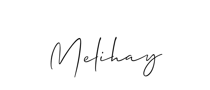 Create a beautiful signature design for name Melihay. With this signature (Allison_Script) fonts, you can make a handwritten signature for free. Melihay signature style 2 images and pictures png