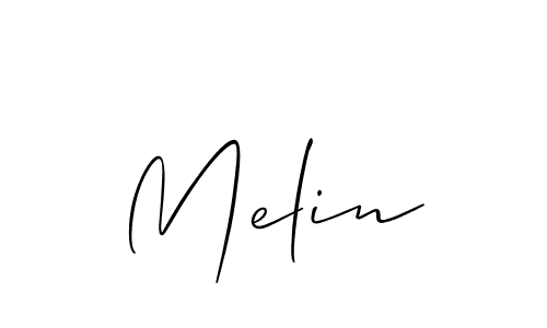 Also we have Melin name is the best signature style. Create professional handwritten signature collection using Allison_Script autograph style. Melin signature style 2 images and pictures png