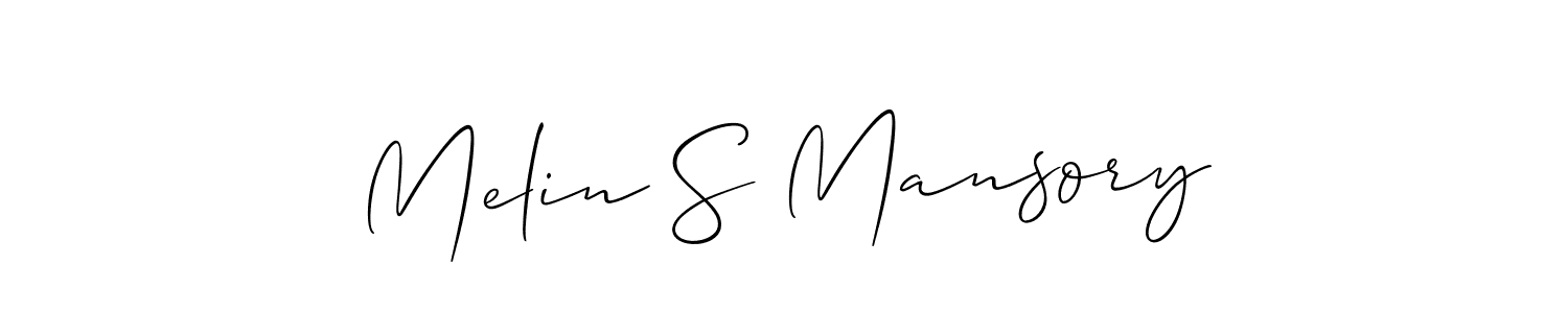 This is the best signature style for the Melin S Mansory name. Also you like these signature font (Allison_Script). Mix name signature. Melin S Mansory signature style 2 images and pictures png