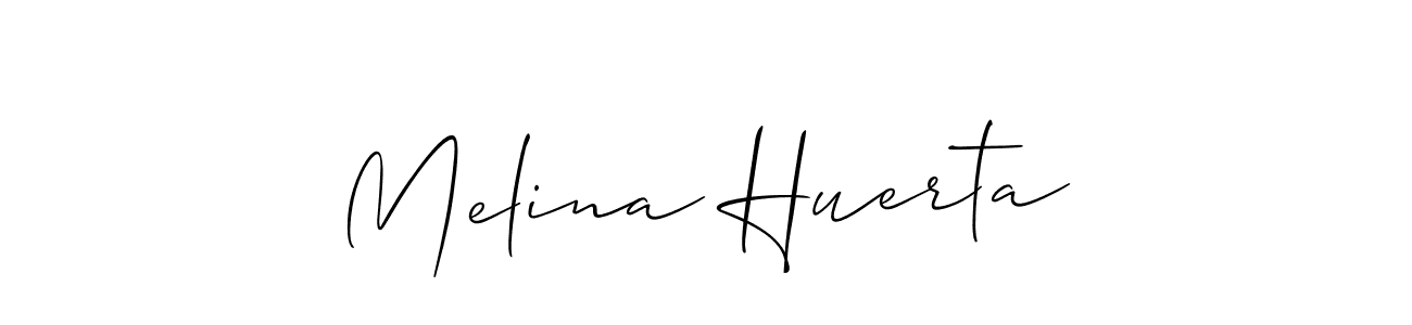 Also we have Melina Huerta name is the best signature style. Create professional handwritten signature collection using Allison_Script autograph style. Melina Huerta signature style 2 images and pictures png