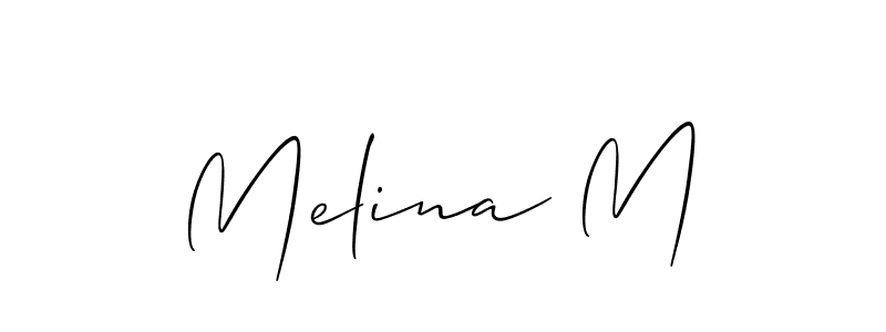 Make a beautiful signature design for name Melina M. Use this online signature maker to create a handwritten signature for free. Melina M signature style 2 images and pictures png
